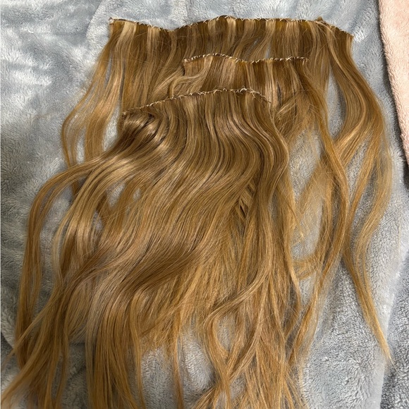 Women's KOVI Dark Strawberry Blonde 100% Human Hair Weft Extensions - 14" - Picture 6 of 7